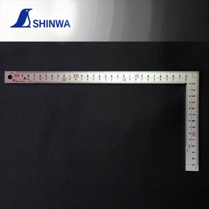 

✨Sale Shinwa Penggaris Siku 30X15 Cm Jis Standard Stainless Steel - 10451 Limited