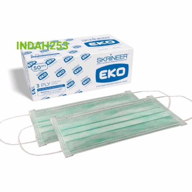 Termantab] Masker Skrineer Eko 3 play Isi 50 Pcs