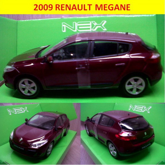 ✅COD Diecast 2009 Renault Megane Maroon - Welly Nex Terbaru