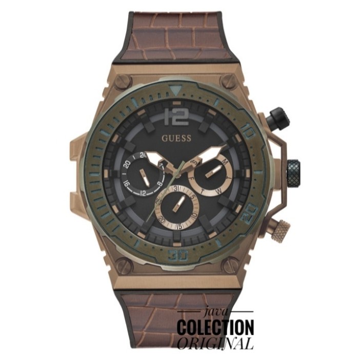✅Termurah Jam Tangan Pria Guess Gw0326G2 Brown Rosegold Original Limited