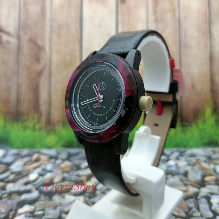 ✅Ori Jam Tangan Wanita QQ Qnq Qq Smile Solar Tali Kulit Rp25J007Y Original Bisa Gojek