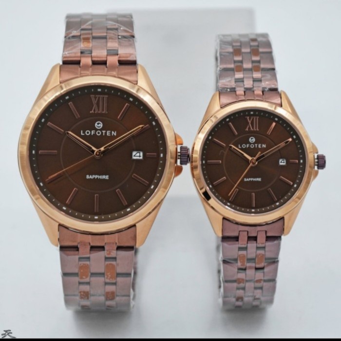 ✅Sale Jam Tangan Couple Original Lofoten F8102 Brown Rosegold Garansi Resmi Terbaru