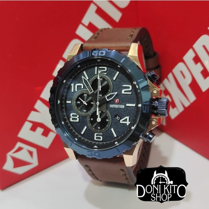 ✅Ori Expedition E-6778 Blue Rosegold - Jam Tangan Pria Original Bisa Sameday