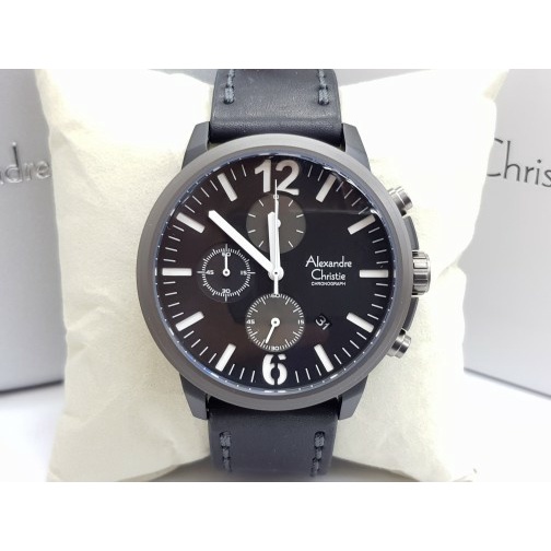 ✅Sale Jam Tangan Pria Alexandre Christie Original Ac 6267 Mc Black Grey Diskon