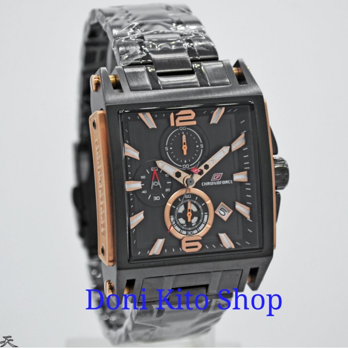 ✅Sale Jam Tangan Pria Original Chronoforce 5312 Black Rosegold Garansi Resmi Berkualitas