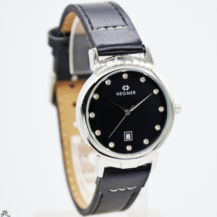 ✅Ori Hegner 5039Ls / Hegner 5039 - Jam Tangan Wanita Original - Silver Htam Berkualitas