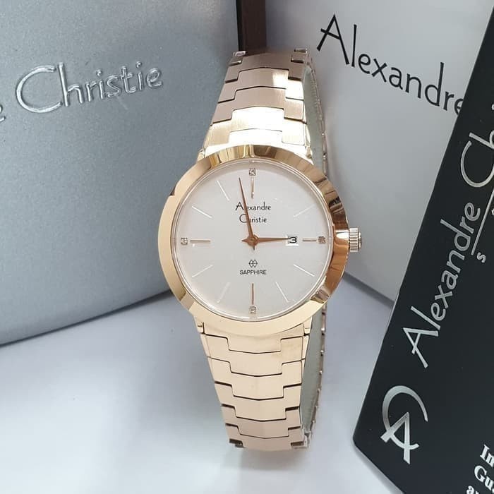 ✅New Jam Tangan Wanita Alexander Cristie Ac8568 Original Rosegold Terbatas
