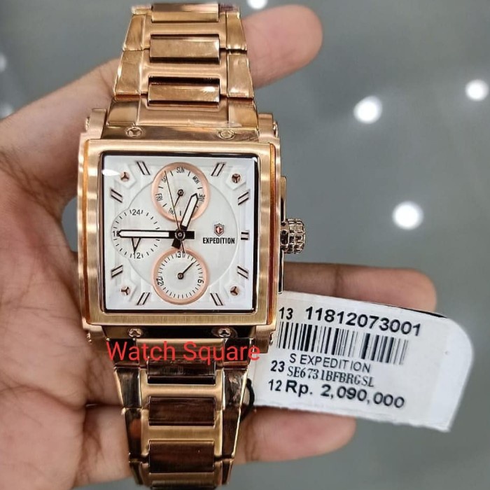 ✅Baru Jam Tangan Wanita Expedition Original E6731 Gold White Bisa Gojek
