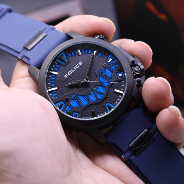 Jam Tangan Pria Police Analog Batman Rubber Anti Air