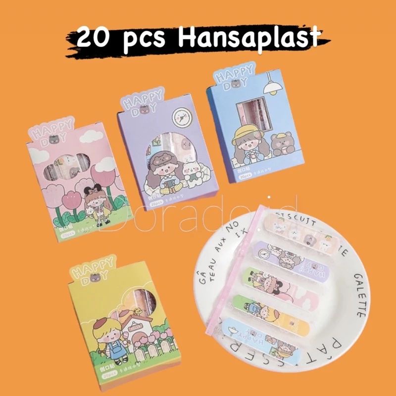[FUN] 20 HANSAPLAST / plaster luka anak dan dewasa karakter waterproof