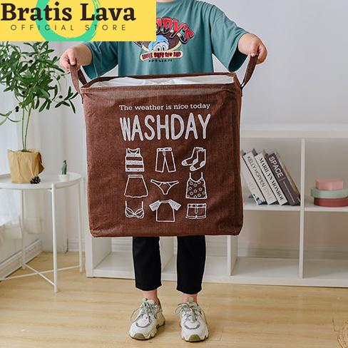 Tas Laundry Jumbo Besar Lipat Wadah Baju Kotor Tas Laundry
