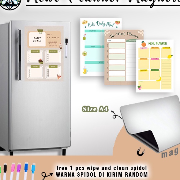 

(K25♡] Meal Planner Magnetic Papan Jadwal Magnet Sticky Notes Memo Tempel Magnet Murah Jadwal Harian Bisa Dihapus#M.!