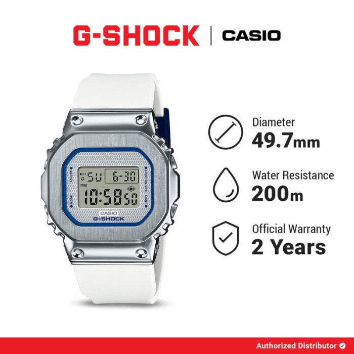 [READY INSTANT] G-Shock Jam Tangan Unisex GM-S5600LC-7DR Digital Water Resistance White