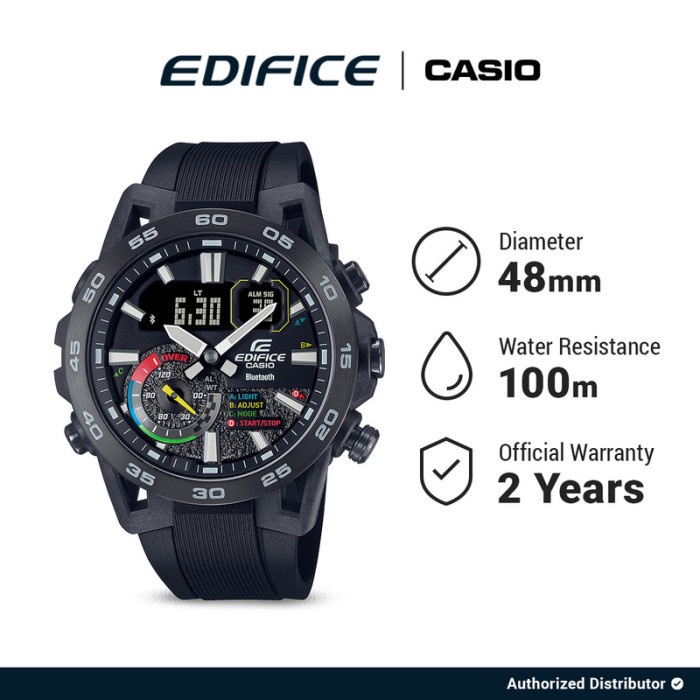 Casio Jam Tangan Original Pria Edifice ECB-40MP-1ADF Analog Digital
