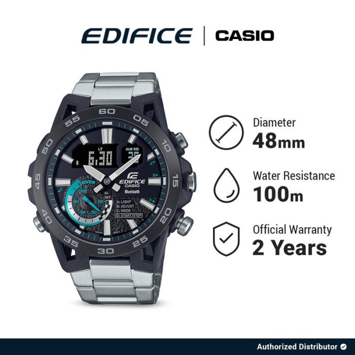 Casio Jam Tangan Original Pria Edifice ECB-40DB-1ADF Analog Digital