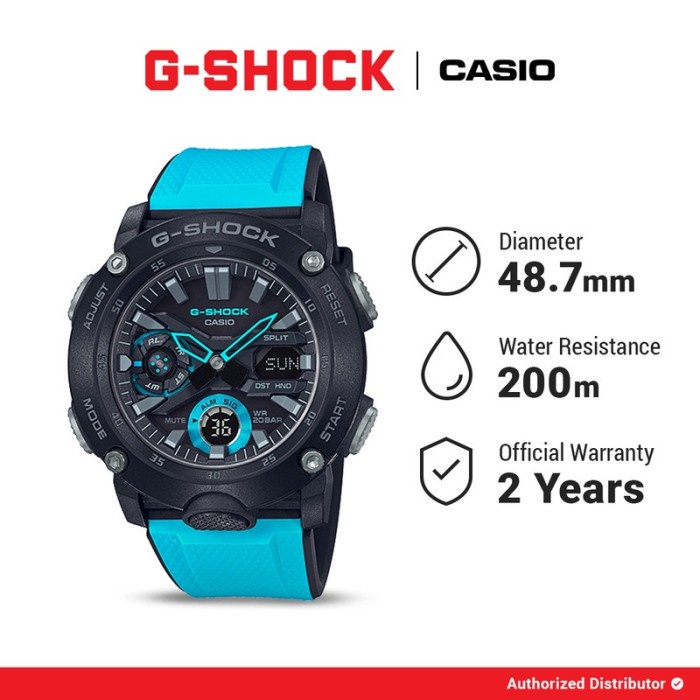 [READY INSTANT] G-Shock Jam Tangan Pria GA-2000-1A2DR Original Waterproof