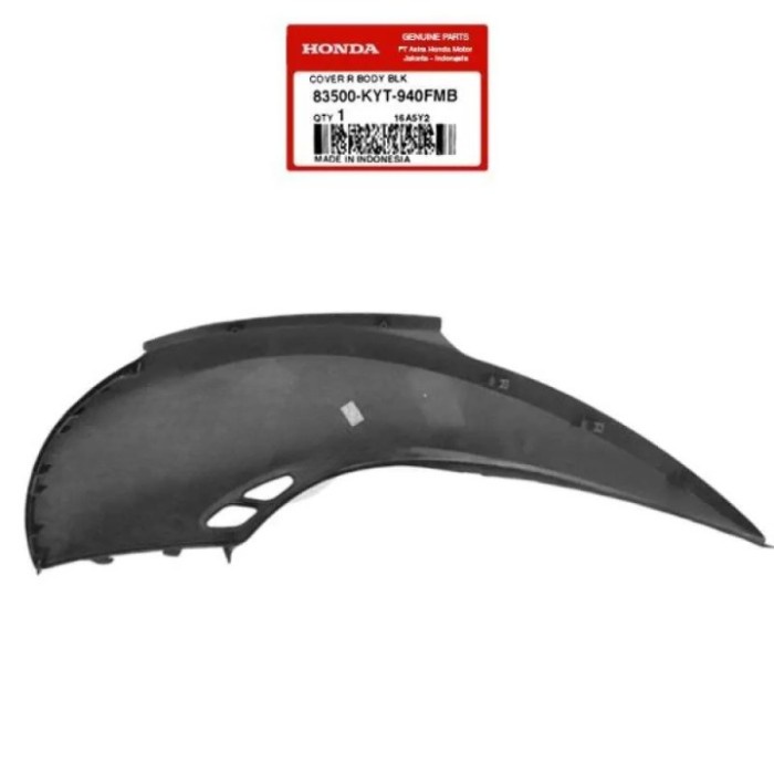 Cover Body Belakang Kanan Hitam Scoopy Karbu 83500KYT940FMB ORIGINAL