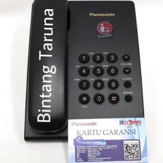 (W03❤> Telepon Kabel Panasonic KX-TS505MXB Telepon Panasonic TS505 (Hitam)❣.