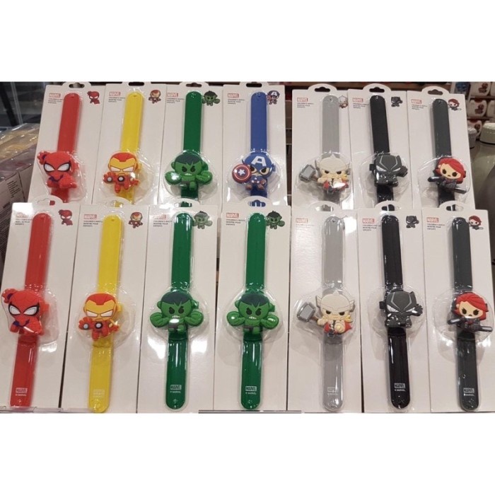 TERMURAH JAM TANGAN / EARPHONE / BANTAL LEHER MINISO X MARVEL ANAK DEWASA SLAP /JAM TANGAN ANAK/JAM