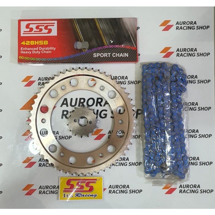 GEAR SET SSS CRF 150 L & RANTAI SSS 428 HSB - 140 L