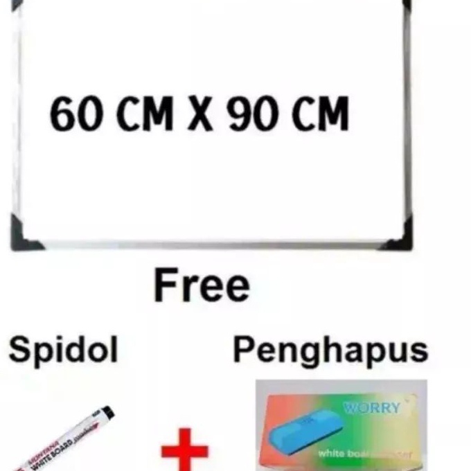 

[C76-✔] Papan Tulis/White Board Free Penghapus Dan Spidol Semua Ukuran Bahan Tebal Dan Kuat➤.