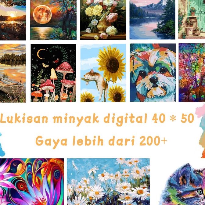 

[M96-♫> [Little Star] 40 * 50cm Paint By Number DIY Paint By Number Kit No Frame㊠.!