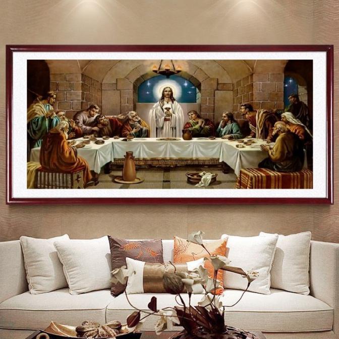 DIY Diamond Painting Full perjamuan kudus yesus kristen 110x60 cm D847