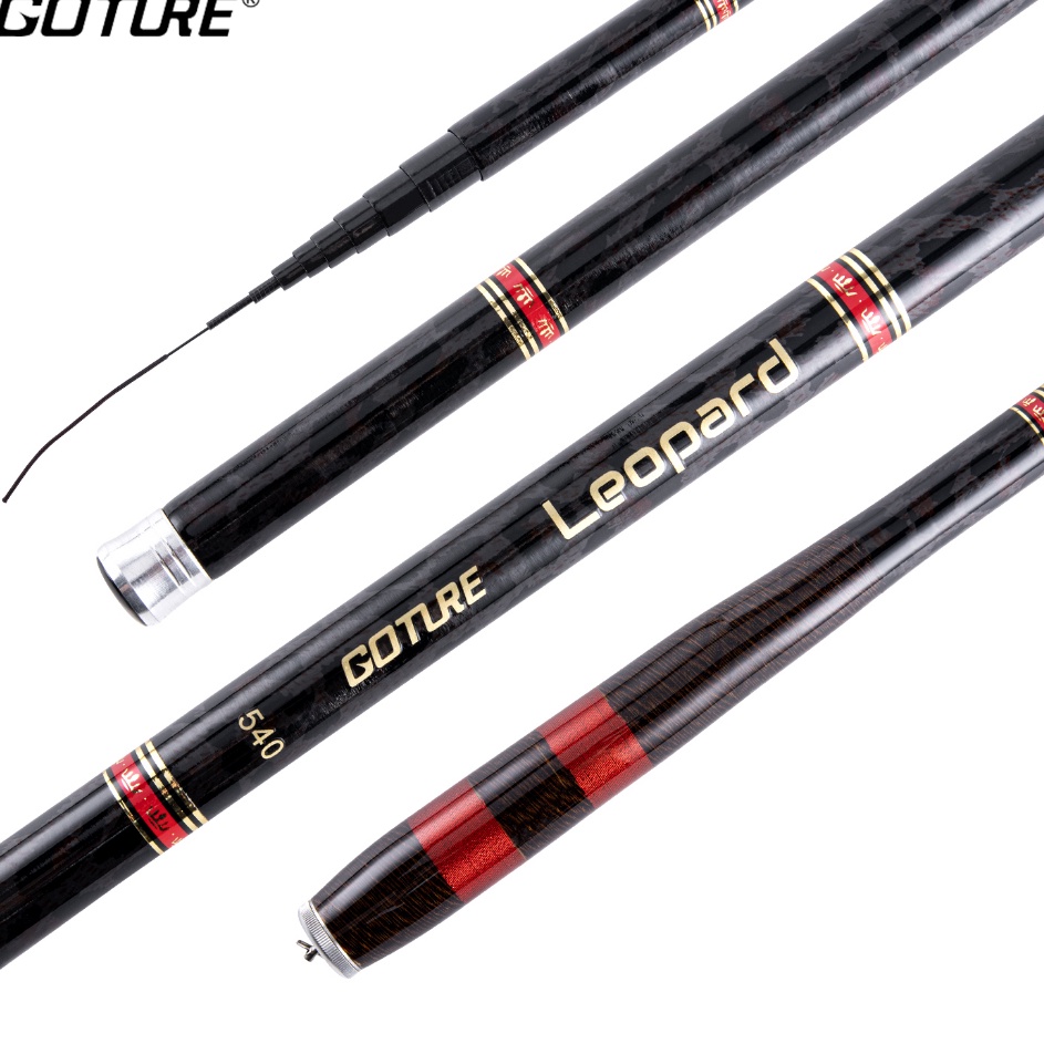 Ready Goture Leopard Joran Pancing Teleskopis Portable 2.7-7.2m Super Ringan f Premium Ready stock.