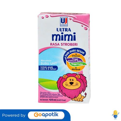 

ULTRA MIMI SUSU UHT RASA STRAWBERRY 125 ML TETRAPAK