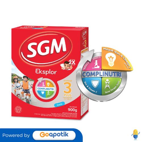 

SGM EKSPLOR 3+ USIA 3-5 TAHUN RASA VANILA 900 GRAM BOX