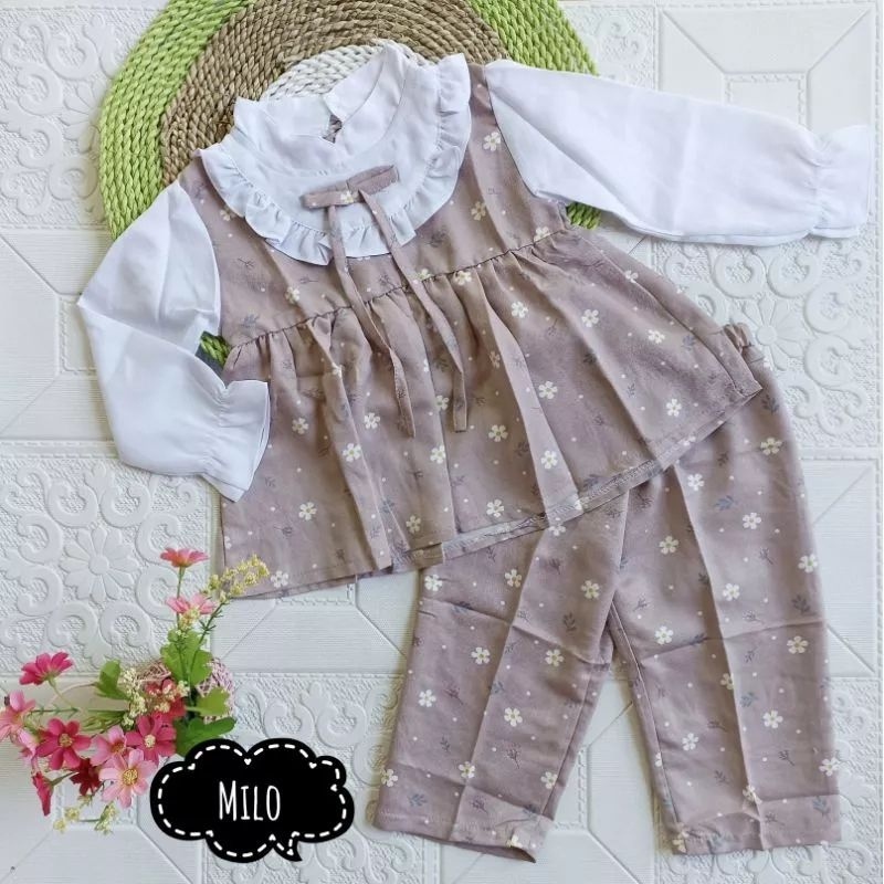 VKK ONE SET ANAK SYAKILA / SETELAN ANAK FLOWER SYAKILA / SETELAN ANAK LUCU / HAURA SETELAN / DAILY