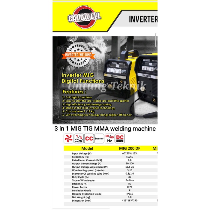 CALDWELL Travo las MIG - MMA 200 Ampere - Welding Machine