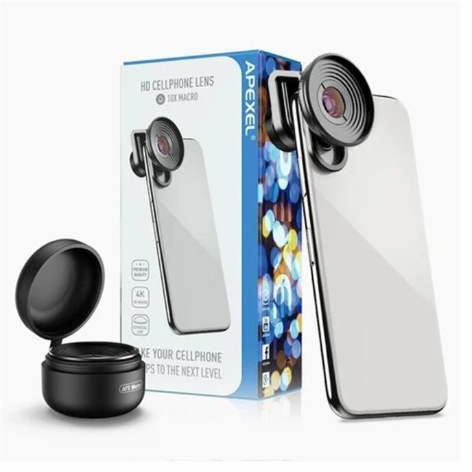 TER-UPDATE APEXEL APL HD5M LENSA MACRO 10X HD 4K LENS FOR SMARTPHONE #ORIGINAL