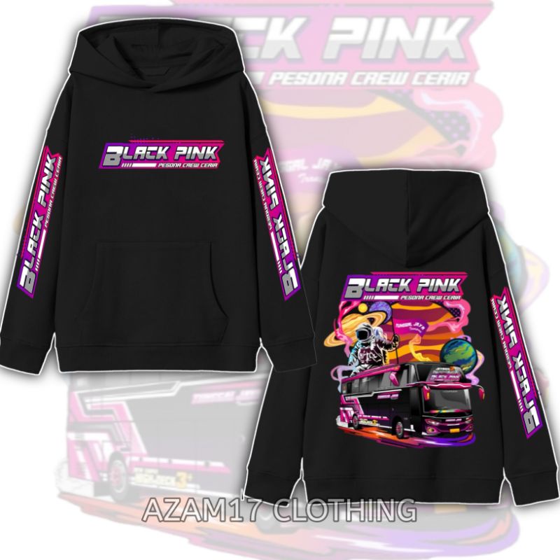 (FREE NAMA) JAKET HOODIE ANAK BUS MANIA TUNGGAL JAYA BLACK PINK JETBUS TELOLET BASURI