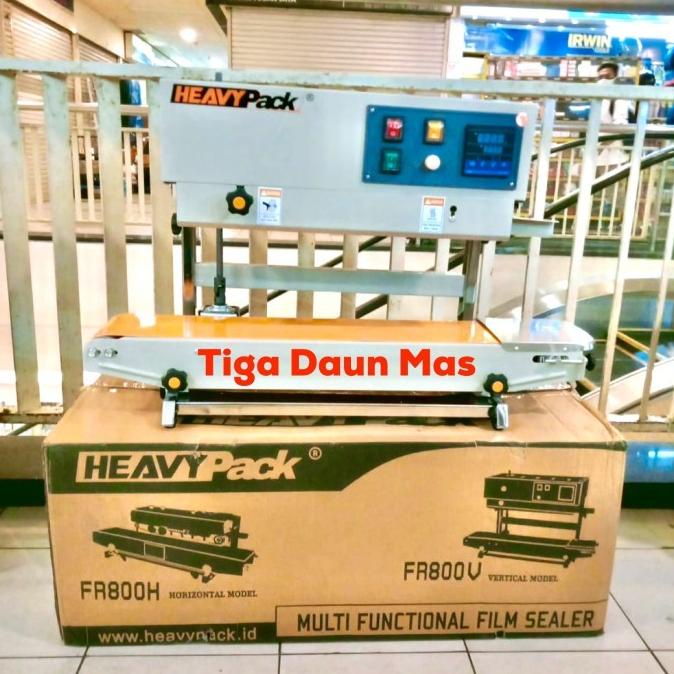 Continous Band Sealer Mesin segel plastik FR-800PV Vertikal HEAVYPACK