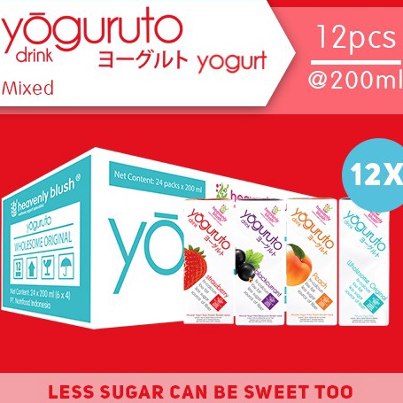 

Best Terlaris Yogurt Heavenly Blush Yoguruto Strawberry, Peach, Blackcurrant, Plain [12Px180ml]
