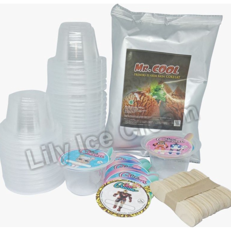 

BSHQ4641 PAKET ICE CREAM / ES KRIM BUBUK ICE CREAM 250 GRAM CUP BENING MURAH