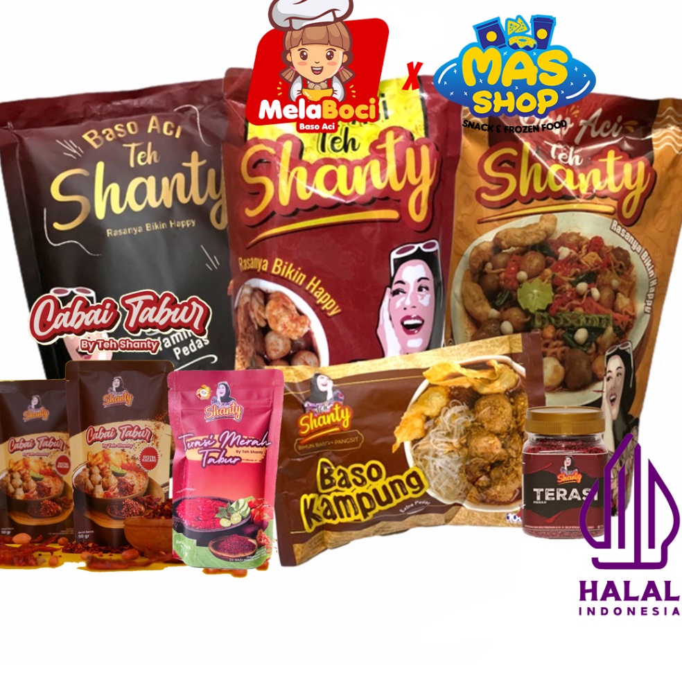 

JDWT0997 Teh Shanty Baso Aci original boci yamin teh shanty Khas Garut Tulang Rangu Pedas all varian Baso kampung nyemek
