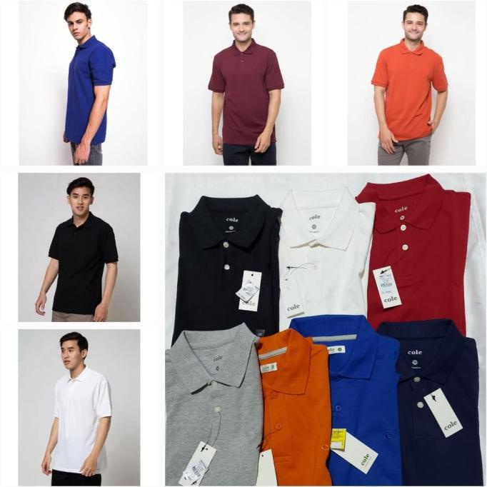 Xs/M/L/Xl-Cole-Regular Fit-Poloshirt/Kaos Kerah Pria-Polos