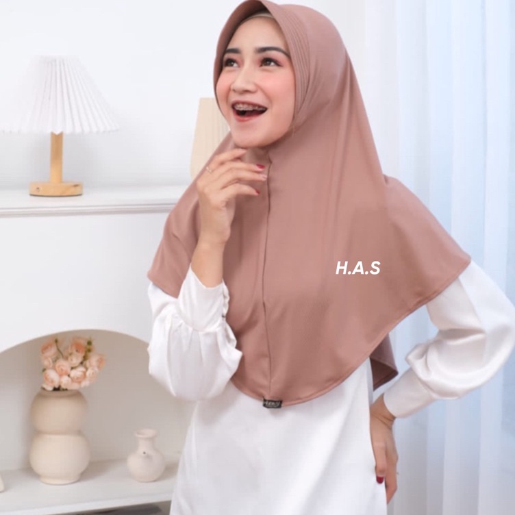 SHVL3356  BASIC JILBAB BERGO BASIC HIJAB INSTAN JERSEY JILBAB SPORT MENUTUP DADA BERGO SPORT HIJAB S
