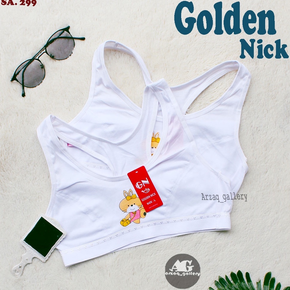 KSWQ4464  Miniset Anak Remaja GN 299 / 301 Putih / Pakaian Dalam Anak Golden Nick | Miniset / Minise