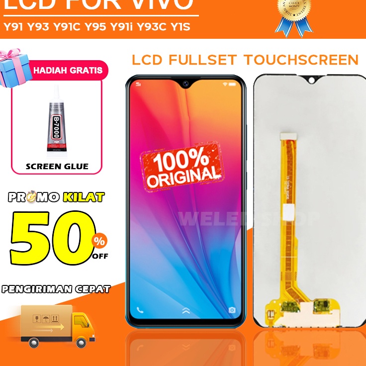 MWTY8252  [ORIGINAL] LCD VIVO Y91 Y93 Y91C Y95 Y91i Y93C Y1S Fullset Touchscreen Hp Touch Screen Lay