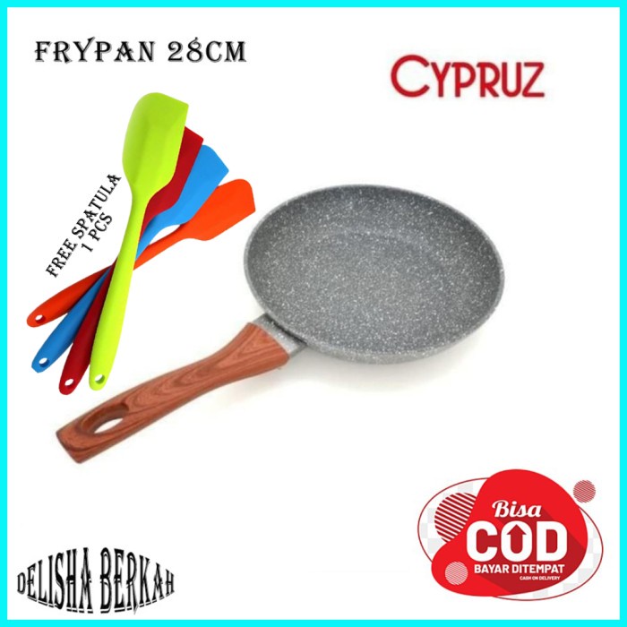 ✨Baru Fry Pan Marble Pan Cypruz Fry Pan 28Cm Terbaru