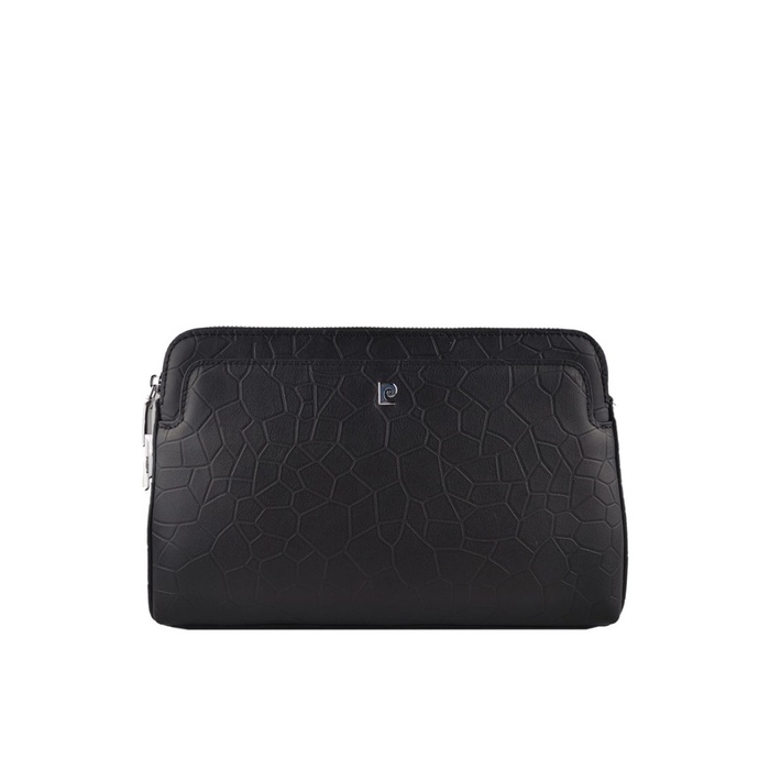 ✨Sale Pierre Cardin Clutch Handbag Leather Tas Pria Kulit 0112824901Bla Diskon