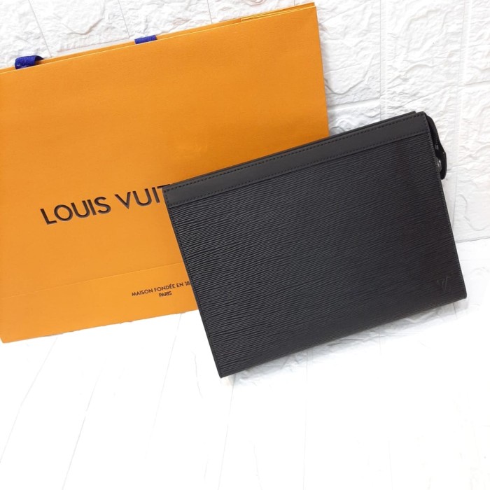 ✨Sale Clutch Bag Tas Tangan Pria Lv0001 Epileather Super Miror Vip Terbaru