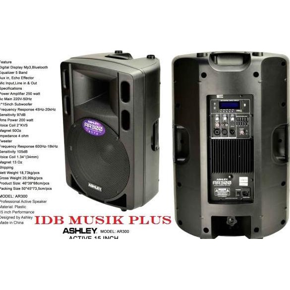 Speaker Aktif 15 inch Ashley Ar300 Ar 300 Original Ashley