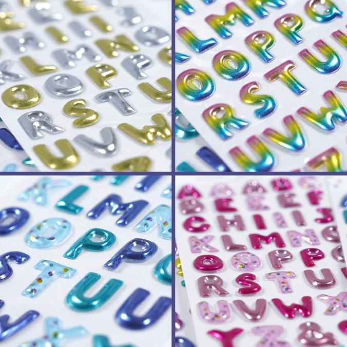 

New Product !!! Sticker Balloon Alphabet Abc Gambar Timbul Keras Stiker Angka Import - Siap Kirim