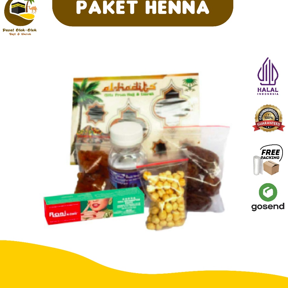 

ZDZT0135 Paket henna arab oleh oleh haji dan umroh air zamzam ori