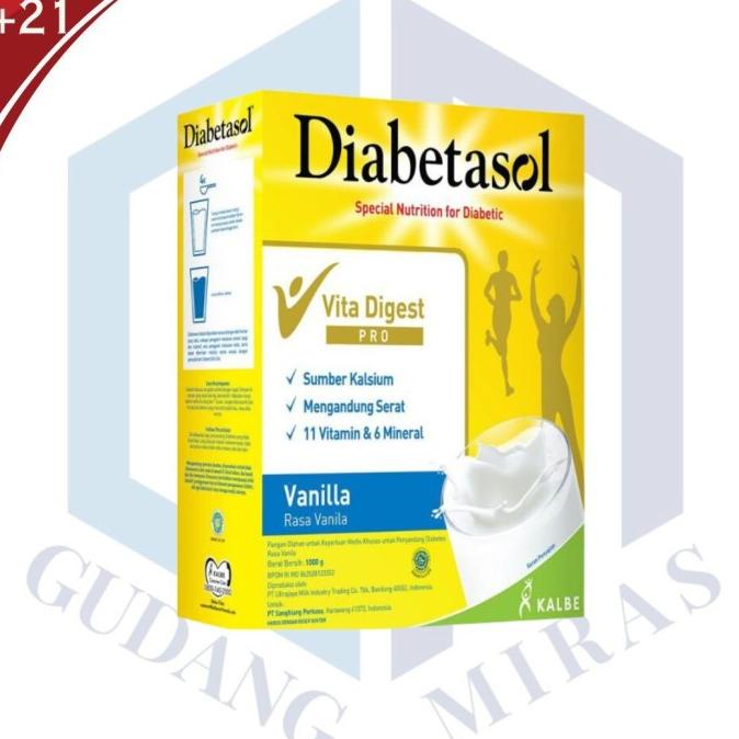 

DIABETASOL 950 SUSU VANILA COKLAT DIABETES VANILLA CHOCOLATE 1000 1 kg