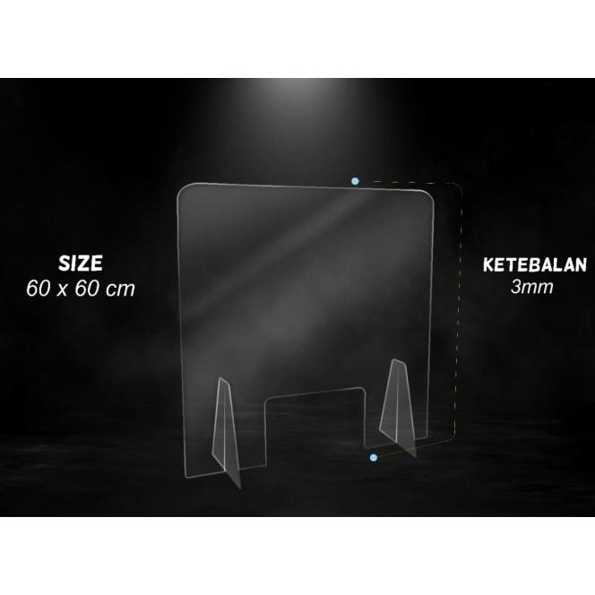 Partisi Akrilik / Pembatas Meja Akrilik / Sekat 3Mm Acrylic